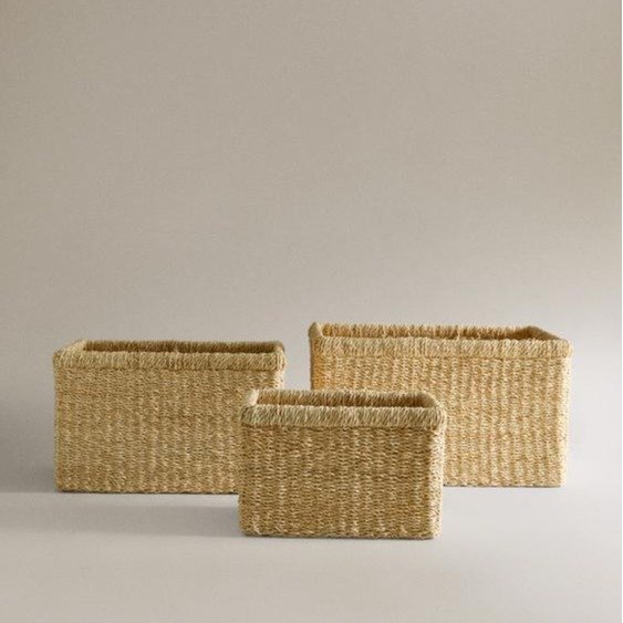 RECTANGULAR SEAGRASS BASKET