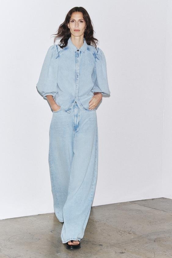 ZW COLLECTION HIGH-WAISTED PALAZZO JEANS
