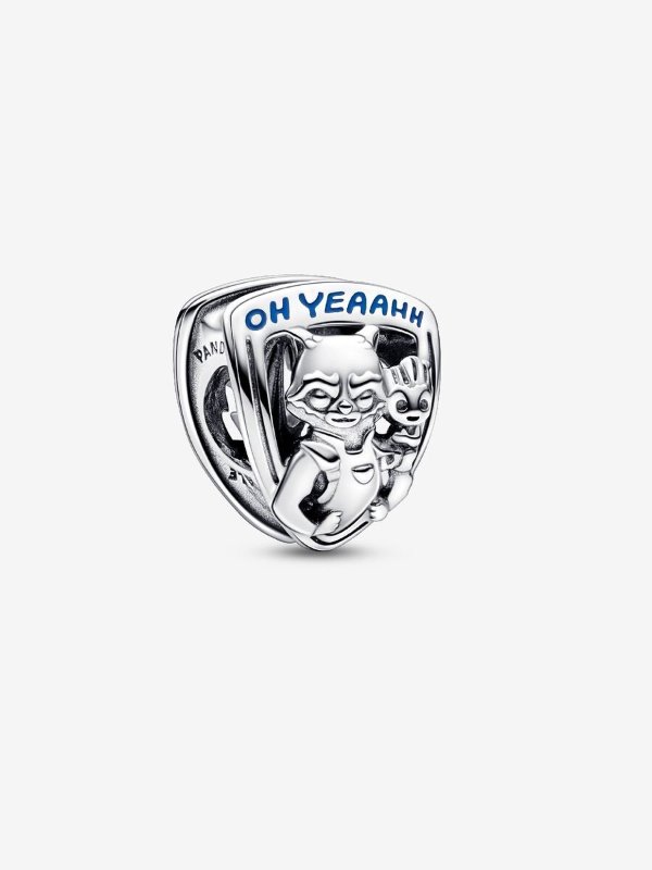 FINAL SALE - Marvel Guardians of the Galaxy Rocket Raccoon & Groot Emblem Charm