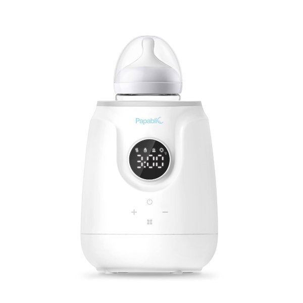 Papablic 5-in-1 Ultra-Fast Baby Bottle Warmer for Breastmilk with Digital Timer and Automatic Shut-Off