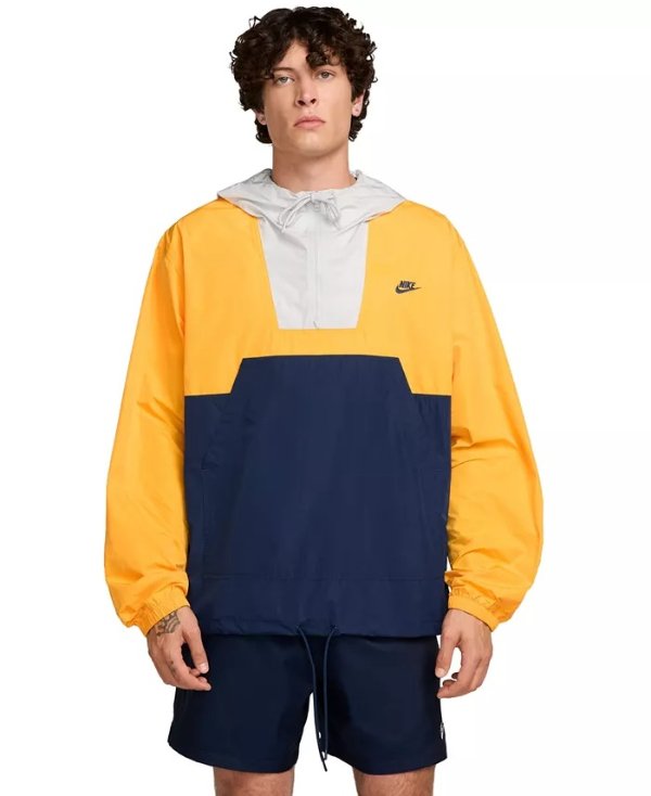 Club Men's Marina Quarter-Zip Colorblocked Anorak Jacket - Macy's