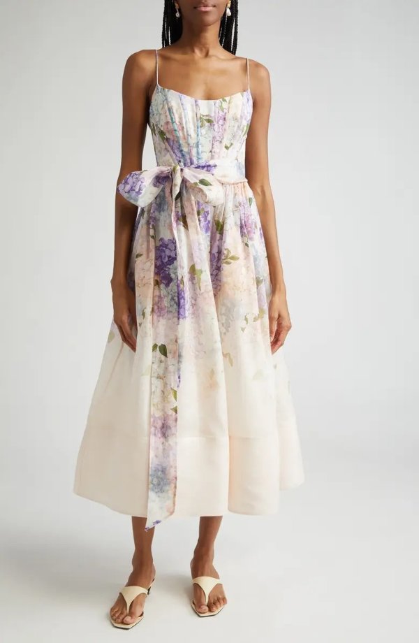 Nordstrom Zimmermann Bliss Floral Print Corset Dress 1700.00