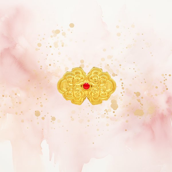  24K Gold Fortune Blossom Charm