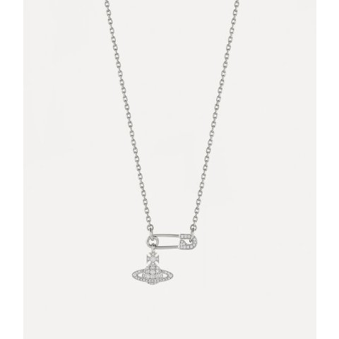 アクセサリー Thames Mini Bas Relief Choker Necklace Thames Mini Bas Relief Choker in PLATINUM-WHITE-Crystal