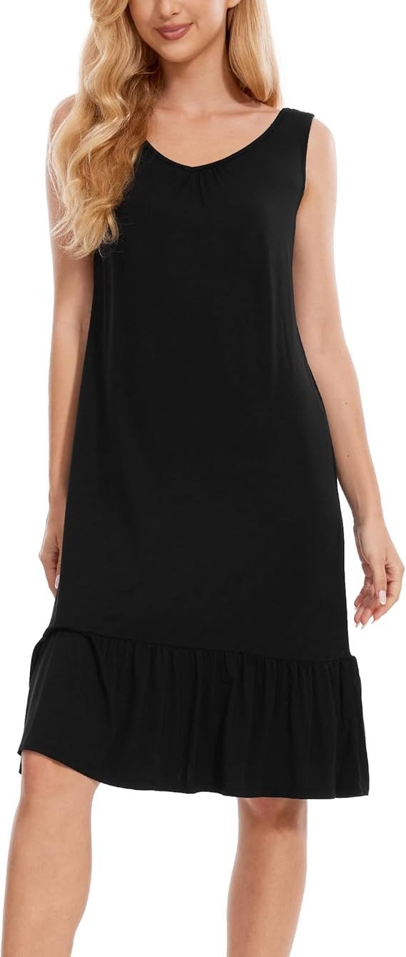 Bamboo Viscose Sleeveless Nightgown for Women