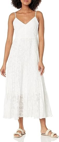  Women's Crinkle Pleat Sleeveless Dress