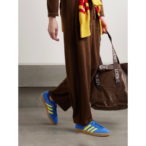 Adidas OriginalS Gazelle Indoor leather-trimmed suede sneakers | NET-A-PORTER