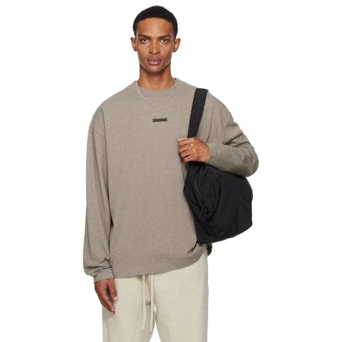 Brown Classic Fit Long Sleeve T-shirt