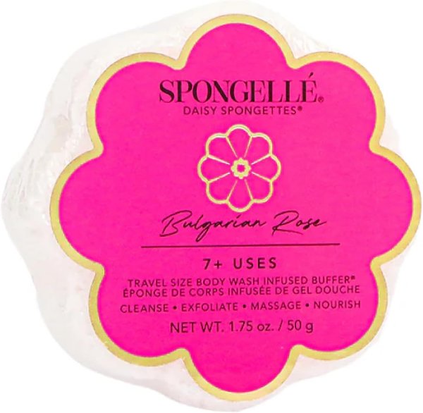 Daisy Spongette Bulgarian Rose Wild Flower Buffer Body Scrubber