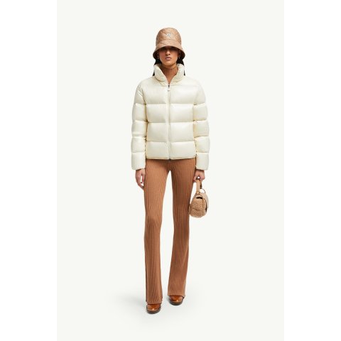 Logo Patch Puffer Jacket - SENSER Barante亮面修身小蛮腰