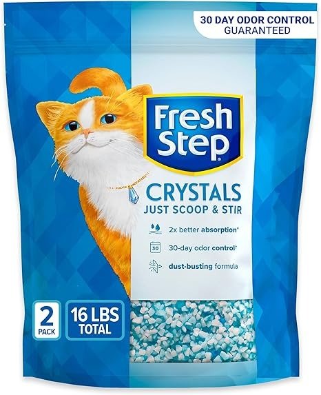 Crystals, Premium Cat Litter, Scented, 8 Pounds (Pack of 2)