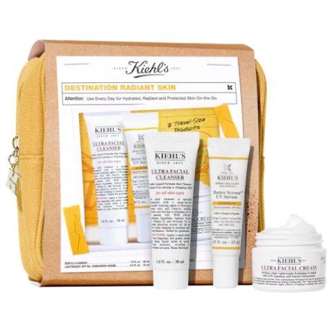 Kiehl s价值$49高保湿+SPF50防晒套装 