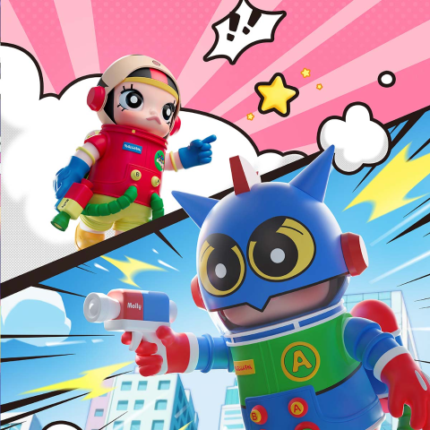 泡泡玛特 Molly X 蜡笔小新 梦幻联动 400%+100%