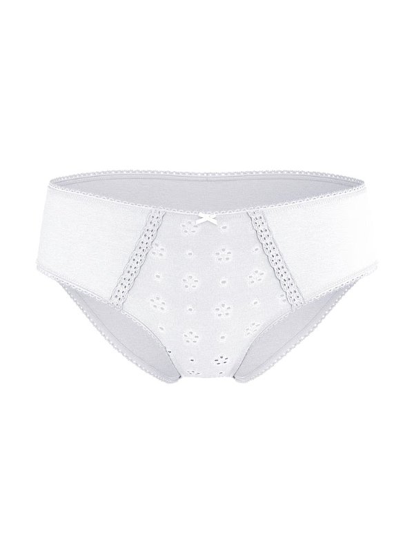 Stretch Cotton Eyelet Hiphugger Panty