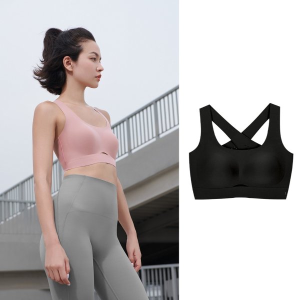 Women's Hollow Laser Perforated Sports Bra for Medium Intensity Sports