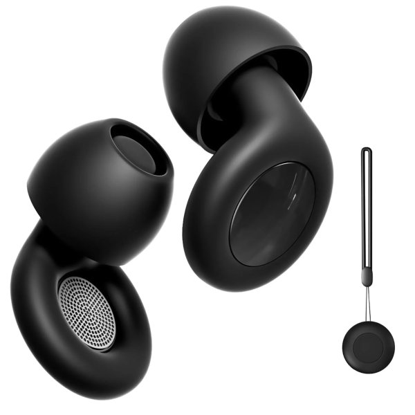 Noise Reduction Silicone Ear Plugs Black