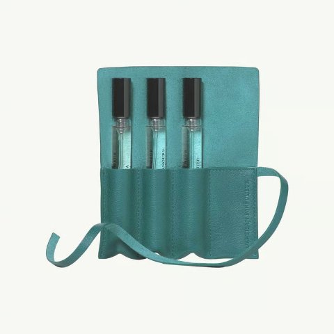 Peacock Blue Leather Pouch