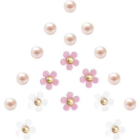 Acrylic Daisy Shoe Charms 18-Pack