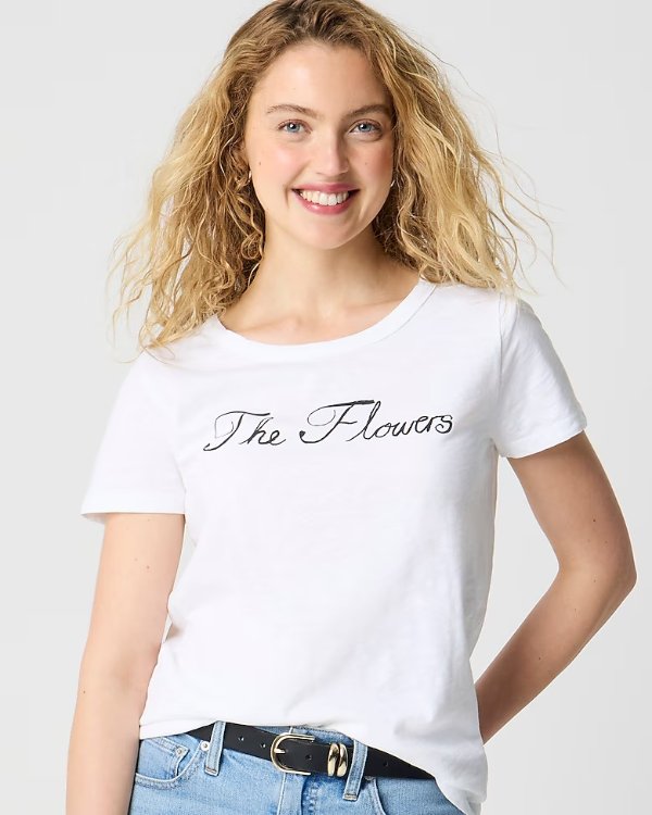 Laura Chautin X J.Crew "The flowers" Pride graphic tee