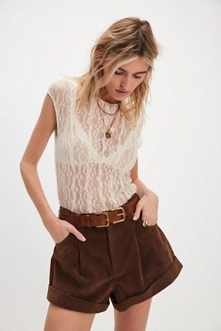 We The Free Danni Vegan Suede Shorts