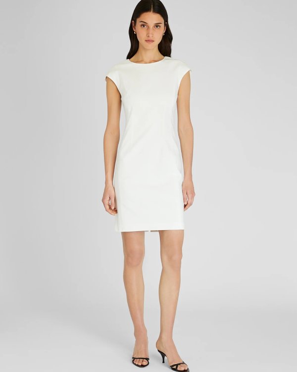 Darted Cap Sleeve Dress