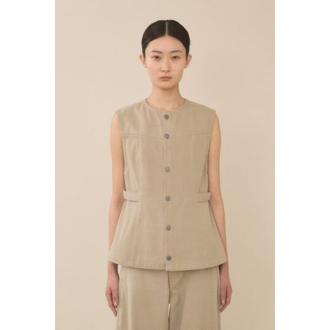 Lauren ManoogianTwill Bodice Washed Khaki