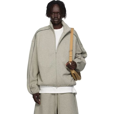 Gray Modern Fit Fleece Jacket