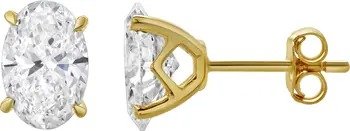 Ellora 14K Gold Oval Diamond Earrings 2.03 Cts