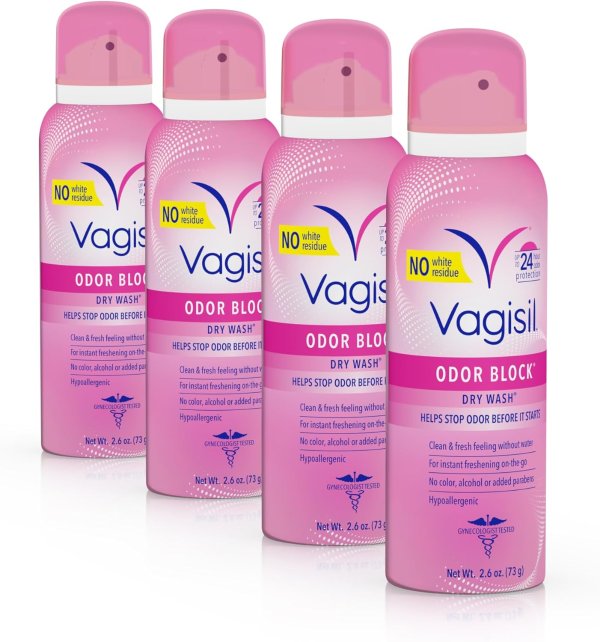 Vagisil Dry Wash Spray 2.6 Ounces 4-Pack