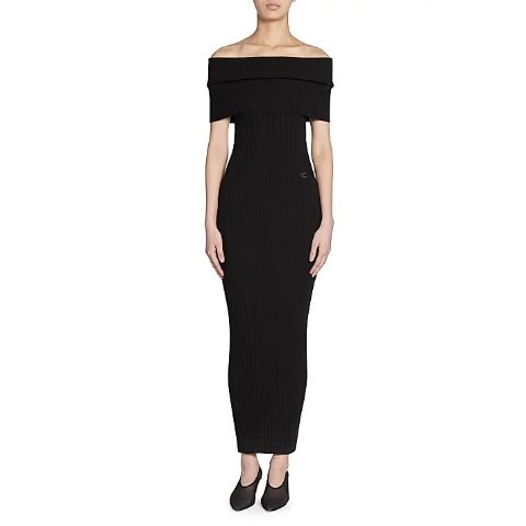 Twist 罗纹针织连衣裙 长款