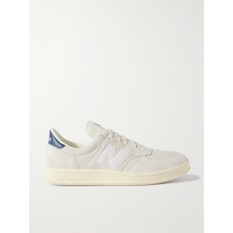 New BalanceOff-white T500 leather-trimmed suede and nubuck sneakers | NEW BALANCE | NET-A-PORTER