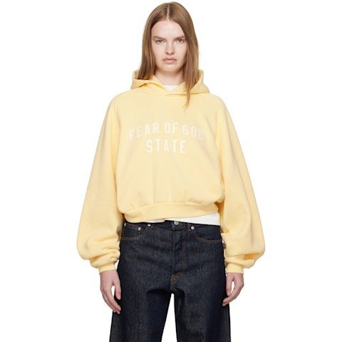 Yellow Fleece Raglan Hoodie