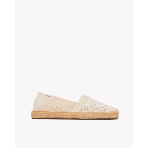 蕾丝经典草编鞋