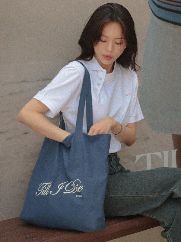 Lettering Logo Eco Shoulder Bag (TISU04AH01) [6color]