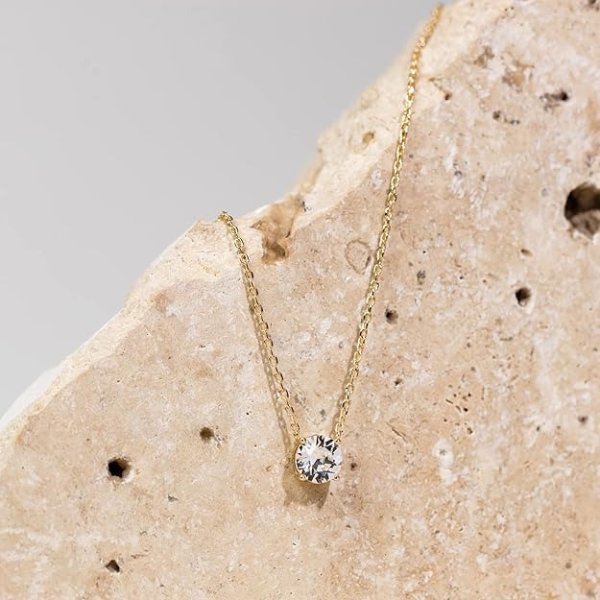  14K Gold Plated Cubic Zirconia Necklace