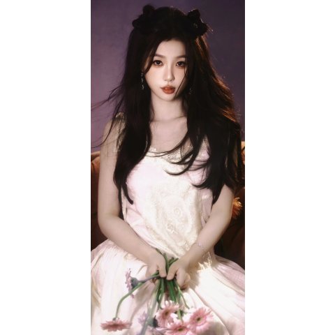 Crochet-knit midi dress