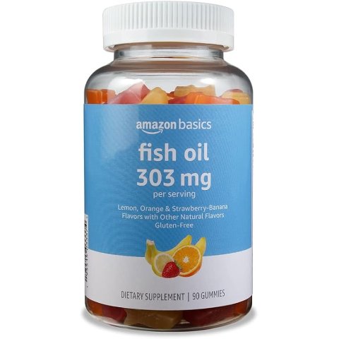 Amazon Basics 柠檬味鱼油软糖 303 mg 90粒