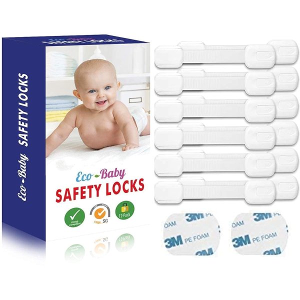 Eco-Baby Safety Straps 3M Adhesive 12 Pack