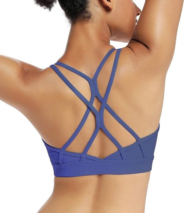 RUNNING GIRL Strappy Sports Bra Removable Cups