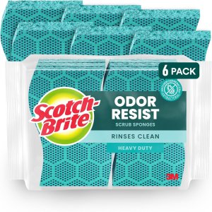 Scotch-Brite Odor Resist Heavy Duty Scrub Sponge 12-Pack