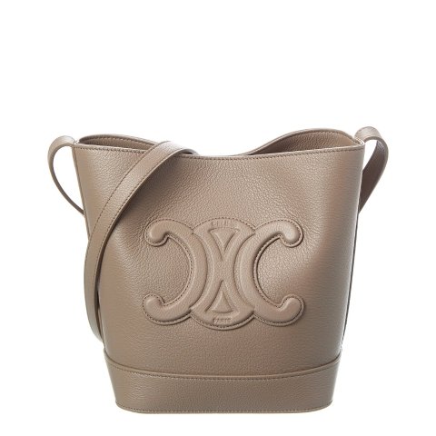 Celine Triomphe Small Leather Bucket Bag