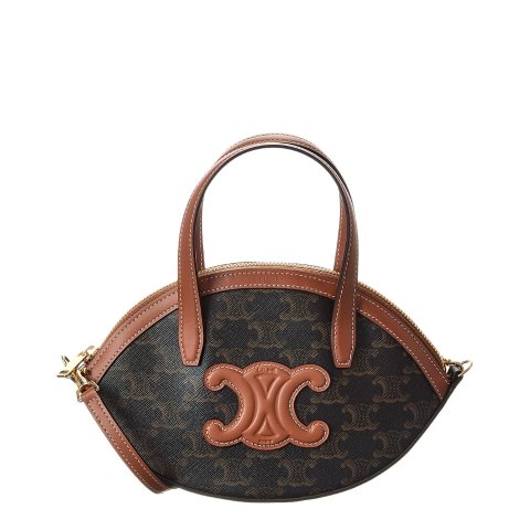 Celine Triomphe Canvas Leather Tote