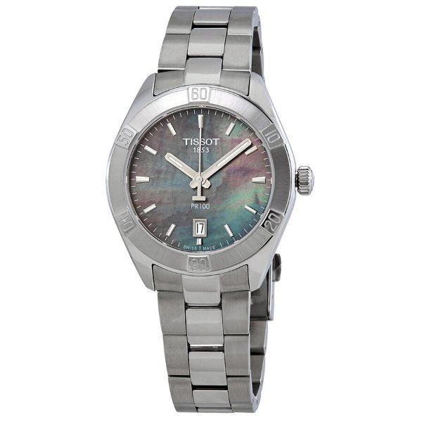  PR 100 Ladies Watch Black Mother of Pearl Dial