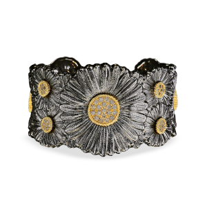 Buccellati 银饰钻石手镯 雏菊图案