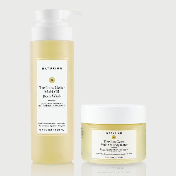 NATURIUM Glow All Out Body Bundle Body Wash and Butter
