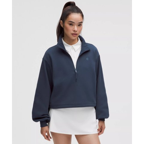 lululemonCotton Terry 半拉链网球衫