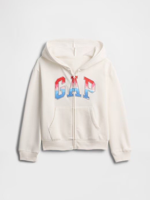  Kids Relaxed Logo Zip Hoodie