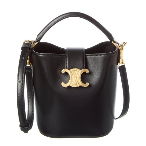 Celine Louise Mini Leather Bucket Bag