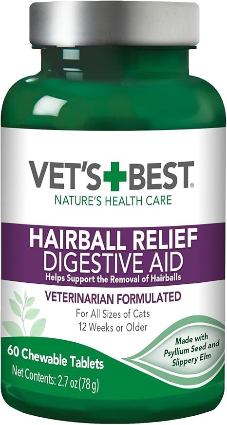 Vet’s Best Cat Hairball Relief Chicken Flavor 60 Tablets