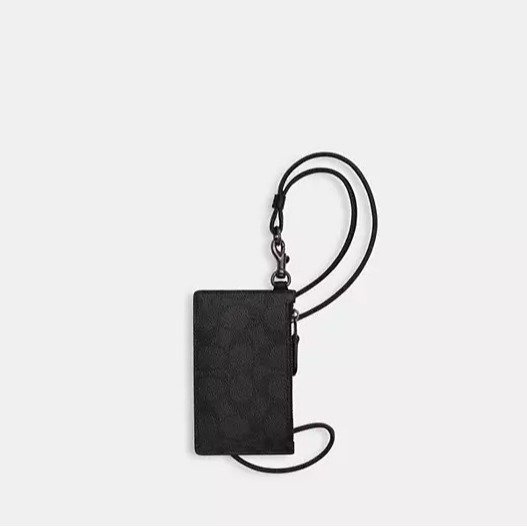 Zip Lanyard Card Case Signature Canvas